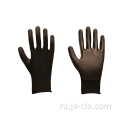 Серия PU Черные полиэфирные перчатки пальмовых вод